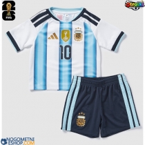 Otroški Nogometni dresi Argentina Lionel Messi #10 Domači SP 2026 Kratek Rokav (+ Kratke hlače)